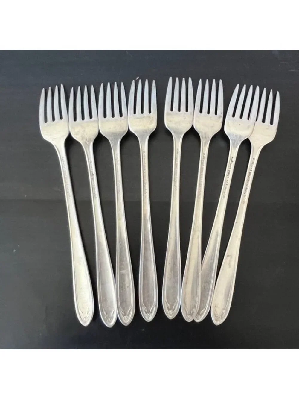 National Silver PRINCESS ROYAL Dinner Forks Set of 8 Vintage 1930s Silverplate
